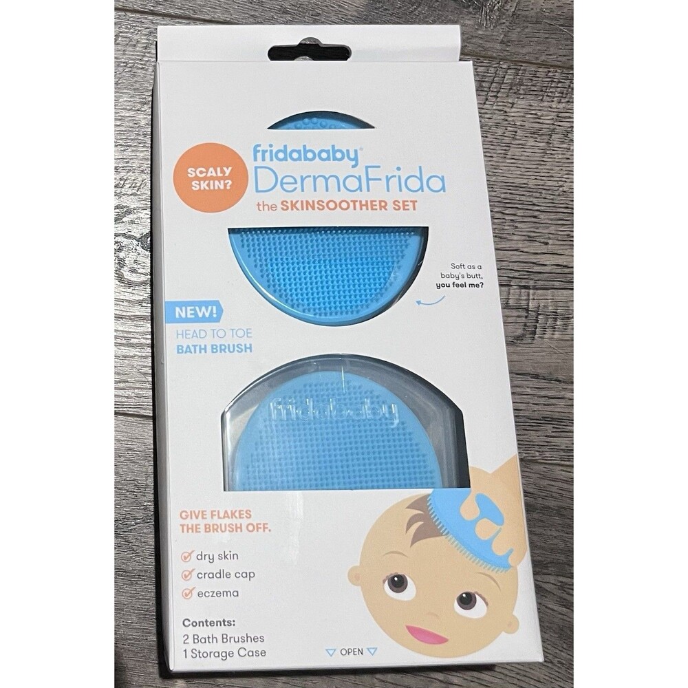 FridaBaby DermaFrida SkinSoother Set Baby Bath Brush Cradle Cap New Sealed